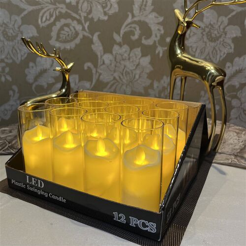 Huan Hao LD lctronic candl light transparnt acrylic con