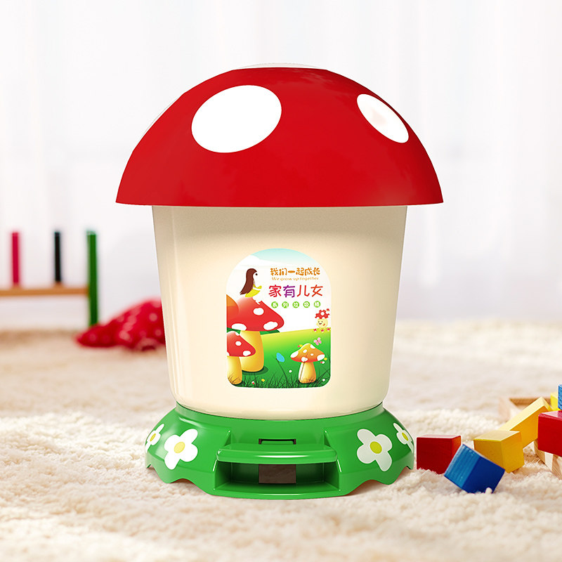儿童卡通垃圾桶带盖可爱少女脚踏式小型垃圾筒创意迷你垃圾篓卧室