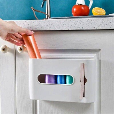 Wall Mounted Trash Bags Storage Box Plastic Durable Plastic