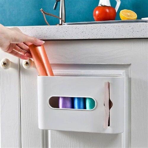 Wall Mounted Trash Bags Storage Box Plastic Durable Plastic