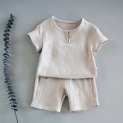 Cotton Toddler Kids Clothing Sets Summer Children Short Slee