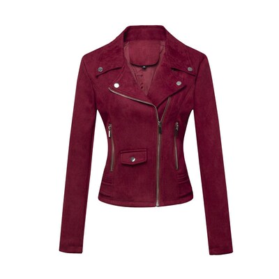Womens Motorcycle at Womens Leather at Short Slim Suede Le