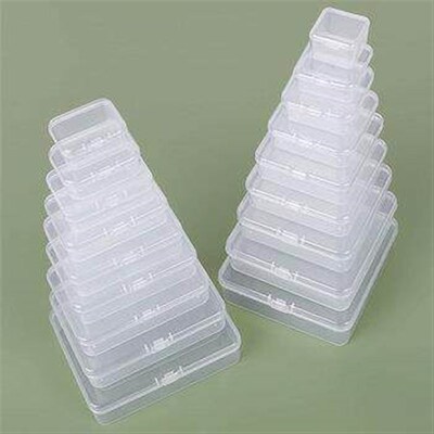 New PP Plastic Square Box, Semi-Transparent Packaging Box, S