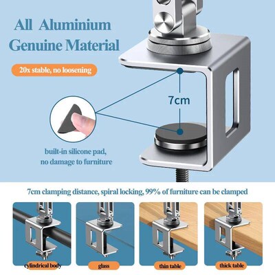 Oatsbasf Laptop Stand Clamp Tablet Hightening Support Holder