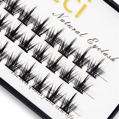 Kimcci 36 Segmented False Bundles Eyelashes Bundles Natural