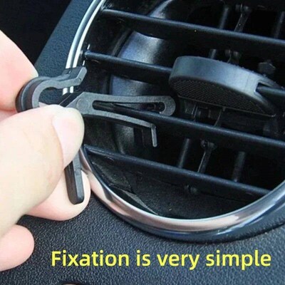1pc Car Air Outlet Storage Bag - Leather Dashboard Organizer
