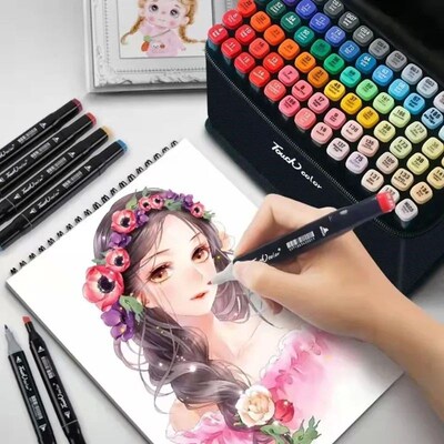 Double Headed Marker Set Best Colouring Markers Drawing Alco