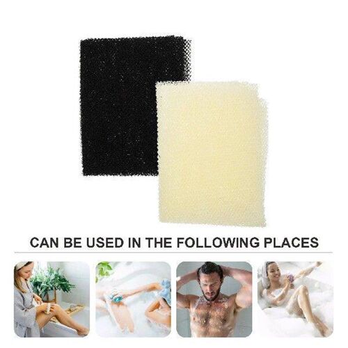 2 Pcs Esponja Para Baarse African Bath Towel Scrubber Long