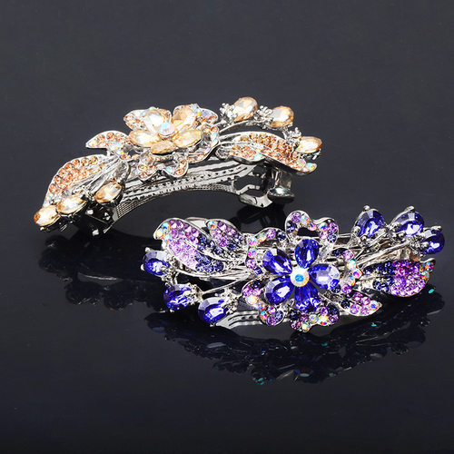 New Korean version of the crystal flower spring hairpin shin
