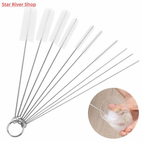 1PC Nylon Straw Brush Cleaner Bottle Tube Pipe Small Long Cu