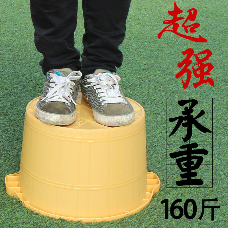 足浴泡脚桶家用小型洗脚盆耐摔不带盖足疗店带按摩底养生桶