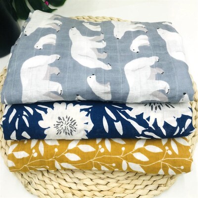 Muslin Baby Blanket 100% Cotton Swaddle Wrap For Newborn Bet