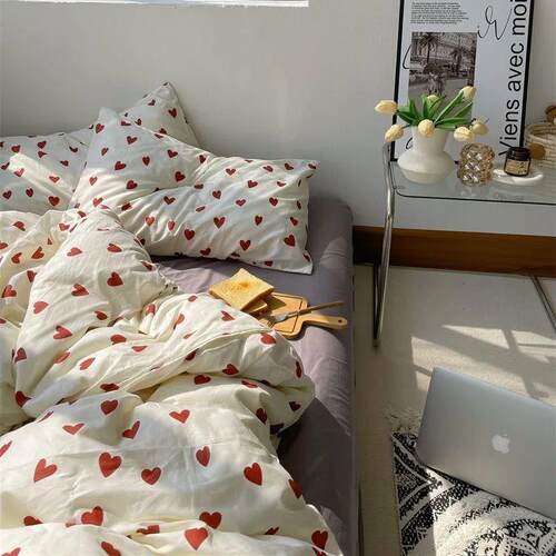 Korean Style Bedding Set Kid Adult Twin Full Queen Size Bed