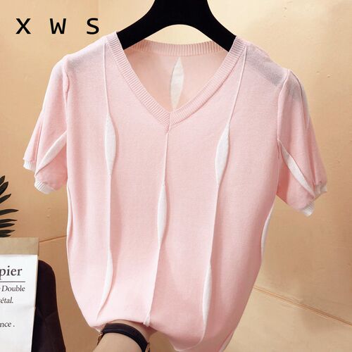 Women Spring Summer Style Knitted Sweater Pullovers Lady Cas