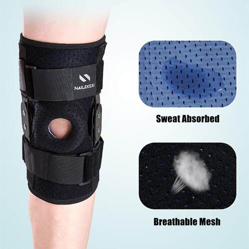 1Pcs Hinged Knee Support Brace Adjustable Compression Knee P