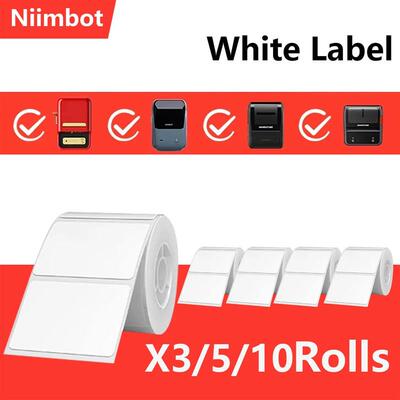 Niimbot Thermal Label Paper er Roll White Self-adhesive Pape
