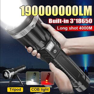 19000000LM Super Powerful Flashlight Built-in 3*18650 High P