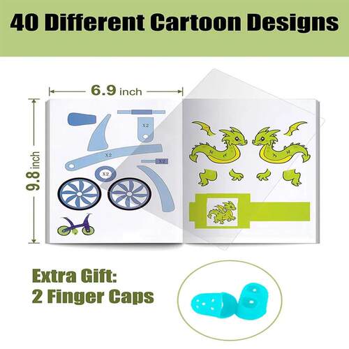 3D Printing Pen Drawing Book Reusable Colorful 22/40 Pattern