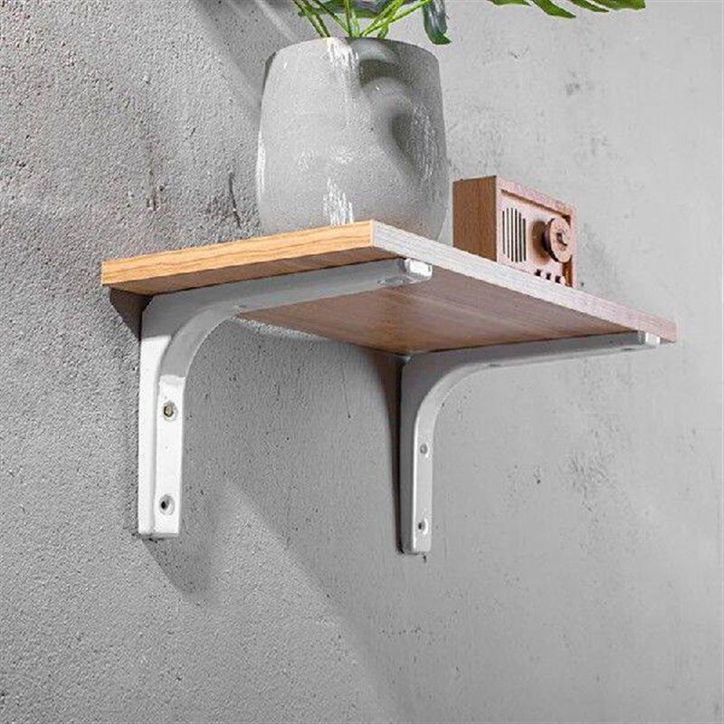 Helf Brackets L-shaped Floating Wall Shelves Black And - 实物图