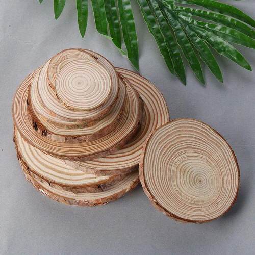 Natural Round Wood Coasters Cup Pad Tea Coffee Mug Mat Drink