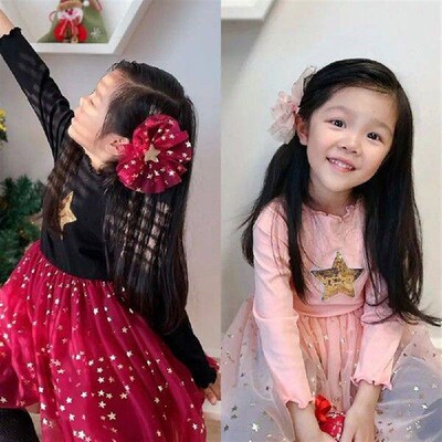 Adorable Lovable Cute Heart Sequins Mesh Girl Headdress