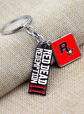 Red Dead Redemption 2 Keychain Men Cosplay Game Gun Key Ring