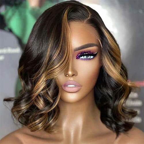Blonde Natural Body Wig Part Lace Frontal Wigs For Black Wom
