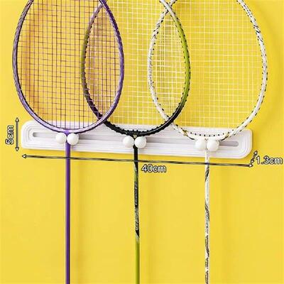 Wall Mounted Badminton Racket Holder Adjustable Removable