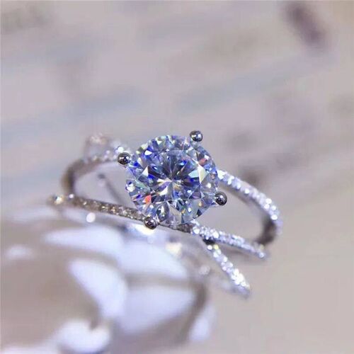 Huitan Newly Fancy Cross Rings for Women cate Bridal Wedding