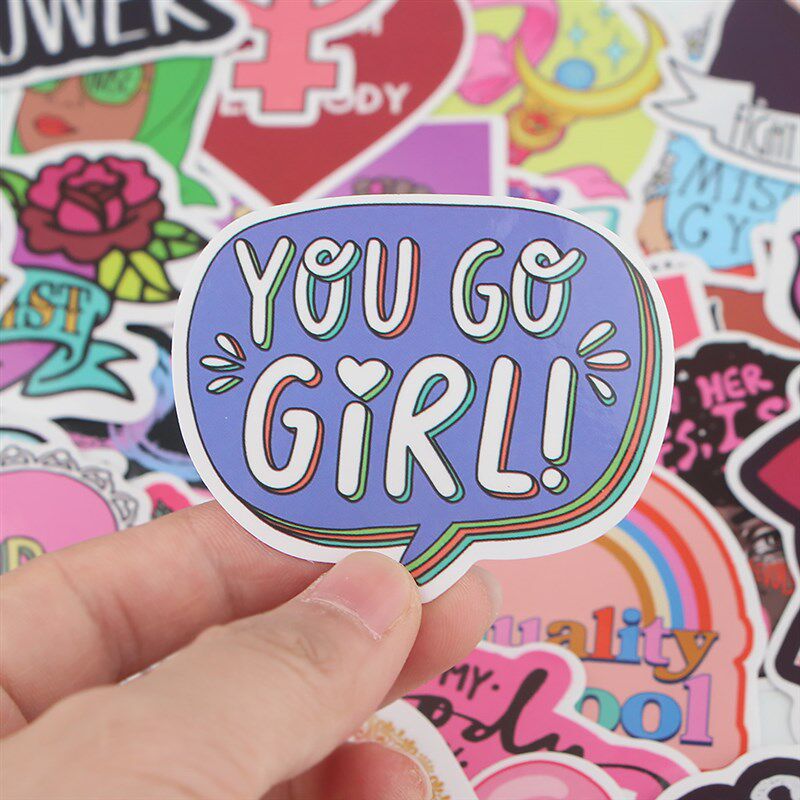 2022 Ransitute R1020 35pcs/set Feminist Themes Cartoon - 实物图
