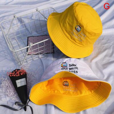 Fashion Double Sided Wear Straberry Embroidery Panama Bucket
