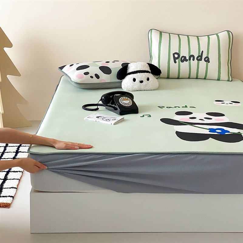 在耳边卡通可爱夏季凉感冰丝凉席三件可水洗儿童空调软席冰藤席,床上用品,冰丝席,淘宝优惠券,粉丝福利购,淘宝优惠卷