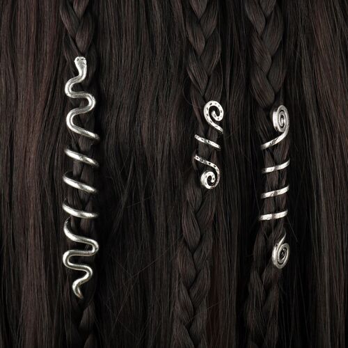 Viking Spiral Charms Beads for Hair Braids for Beard Hair Be