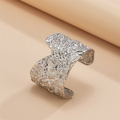 Metal Vnotch mp Bangle Hip Hop Irregular Opening Brlet
