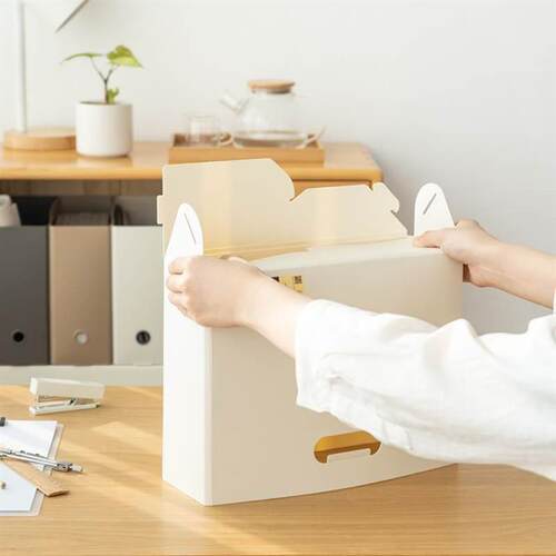 Foldable Large Capacity Desktop Bookcase Bookends File Stora