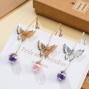 Gifts for teacher Metal Gift bookmark lady Christmas feather