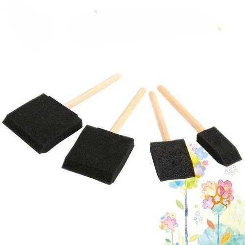 Wooden handle Foam Paint Brush Sponge Oil Stain Polyurethane
