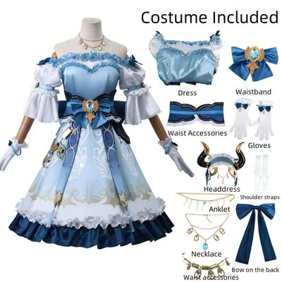 Nilou Cosplay Costume Genshin Impact Wig Red Hair Women