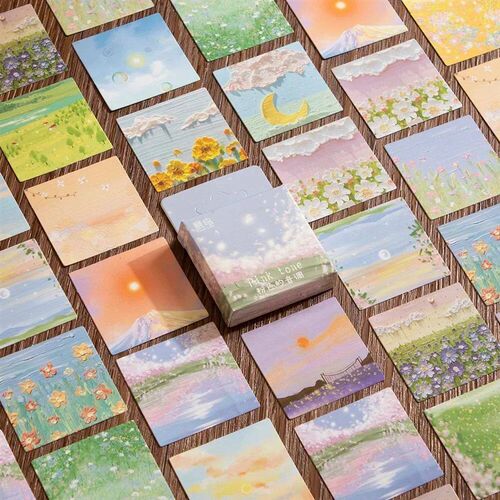 46 Pcs Kawaii Paper Stationery er Set Spring Filed Floral Sc