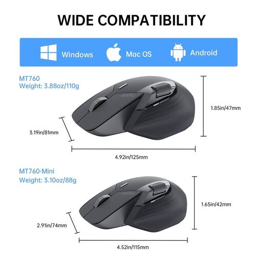 Rapoo MT760/MT760Mini Multi-mode Rechargeable Wireless Bluet