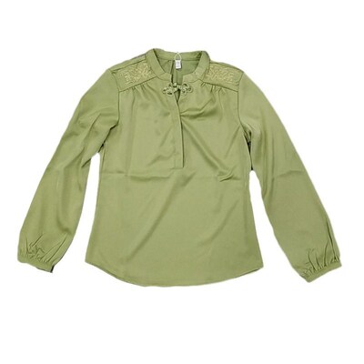 Chiffon shirt female embroidery foreign style shirt spring n