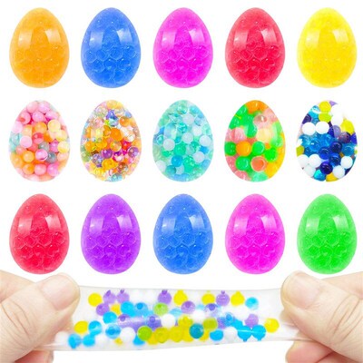 Easter TPR Stress Relief Water Beads Eggs Squeeze Ball Soft