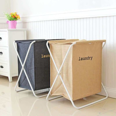 Natural jute large dirty laundry basket sorting storage bask