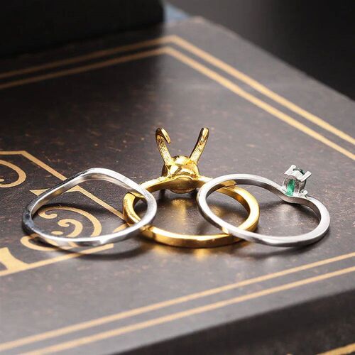 Loki Ring Sets For Women Superhero Thor Green Crystal Matchi