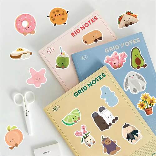 52PCS Cartoon Cute Doodle Stickers Creative DIY Decoration M