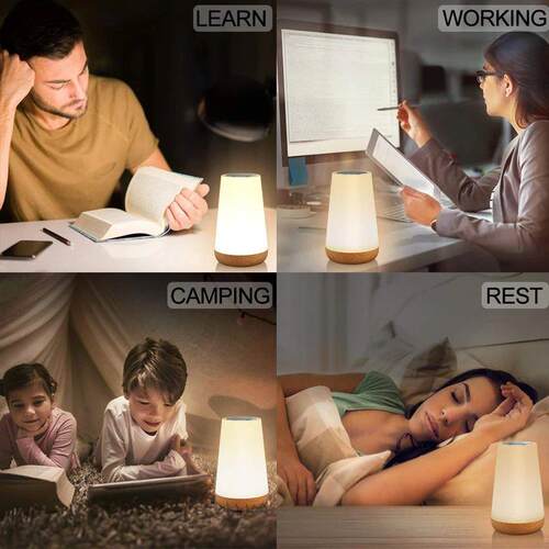 Table Lamp Bedside Lamp For Bedroom 13 Color Changing Touch