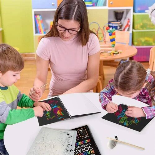 Rainbow Magic Scratch Off Paper Set for Kids Arts Scraping P
