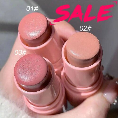 3in1 Monochrome Blusher Cheek Lip Tinted Durable Matte Natur
