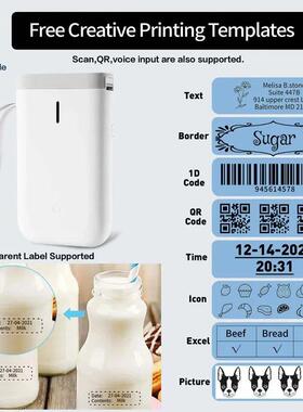 Niimbot Transparent Mini Label Printer Self-adhesive Portabl