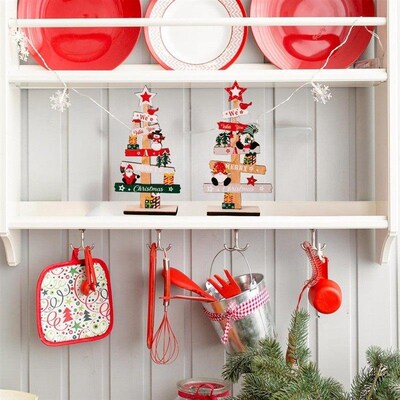 Wooden Xmas Signs: Santa, Snowman & Gnome Decor for Tabletop